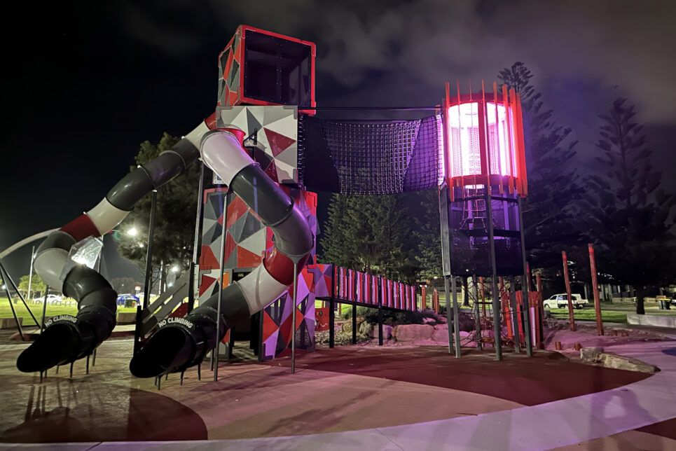 The Red Lamp Playspace Night, Reddall Reserve